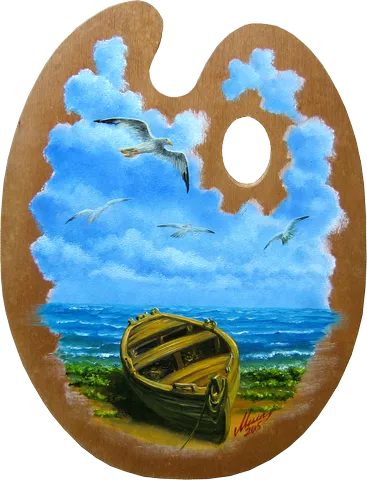 Next: Palette — Boat on the shore