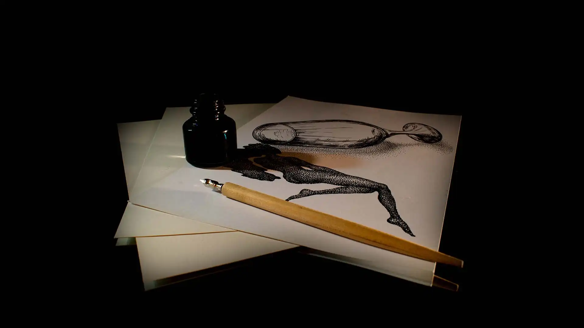 Black and white drawings